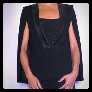 Elaine Turner NWT Piper Small tuxedo cape Black